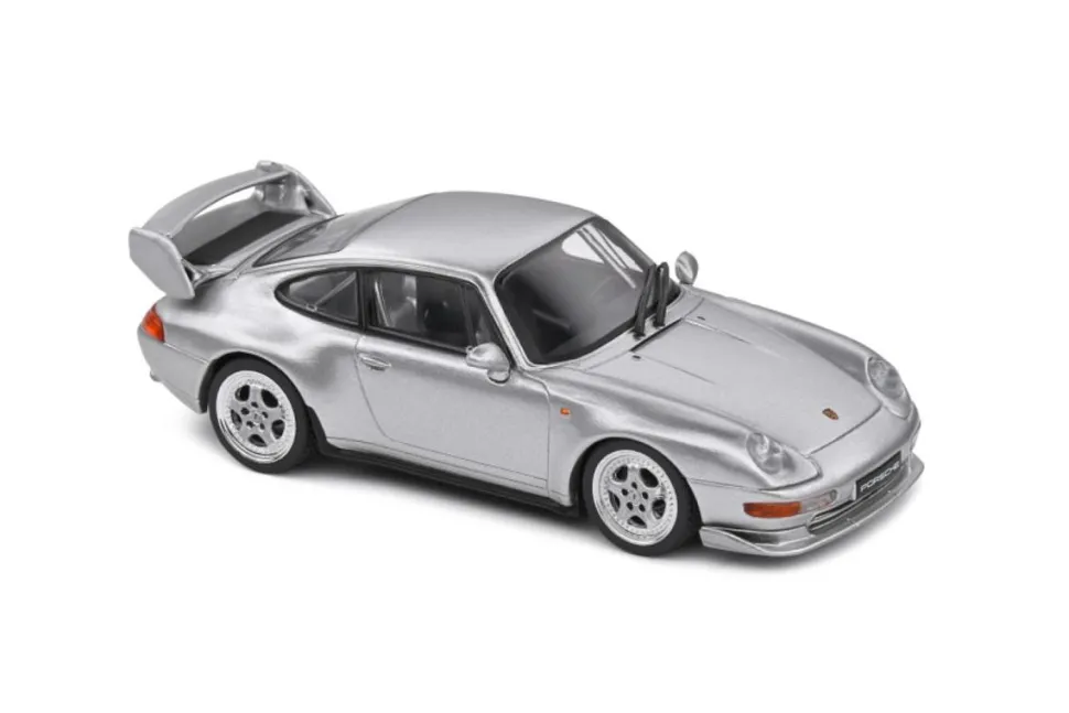 Solido Cars - Silver 1993 Porsche 911 (993) RS Clubsport Polar 1/43 Scale Die-Cast Vehicle Replica