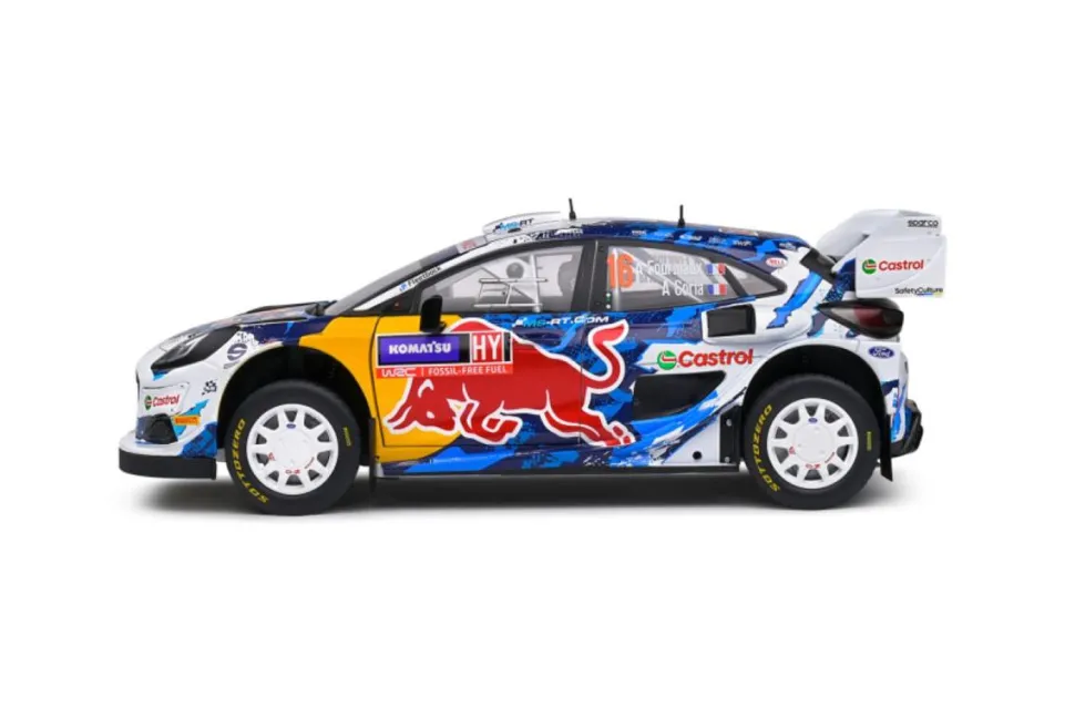 Solido Cars - White Ford Puma Rally1 Hybrid (#16 Fourmaux / Coria 2022 Sweden Rally) 1/18th Scale Die-Cast Vehicle Replica