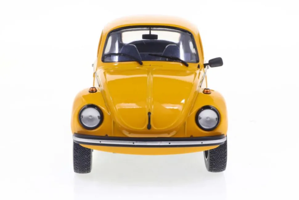 Solido Cars - Yellow 1974 Volkswagen Beetle Jeans 1/18th Scale Die-Cast Vehicle Replica