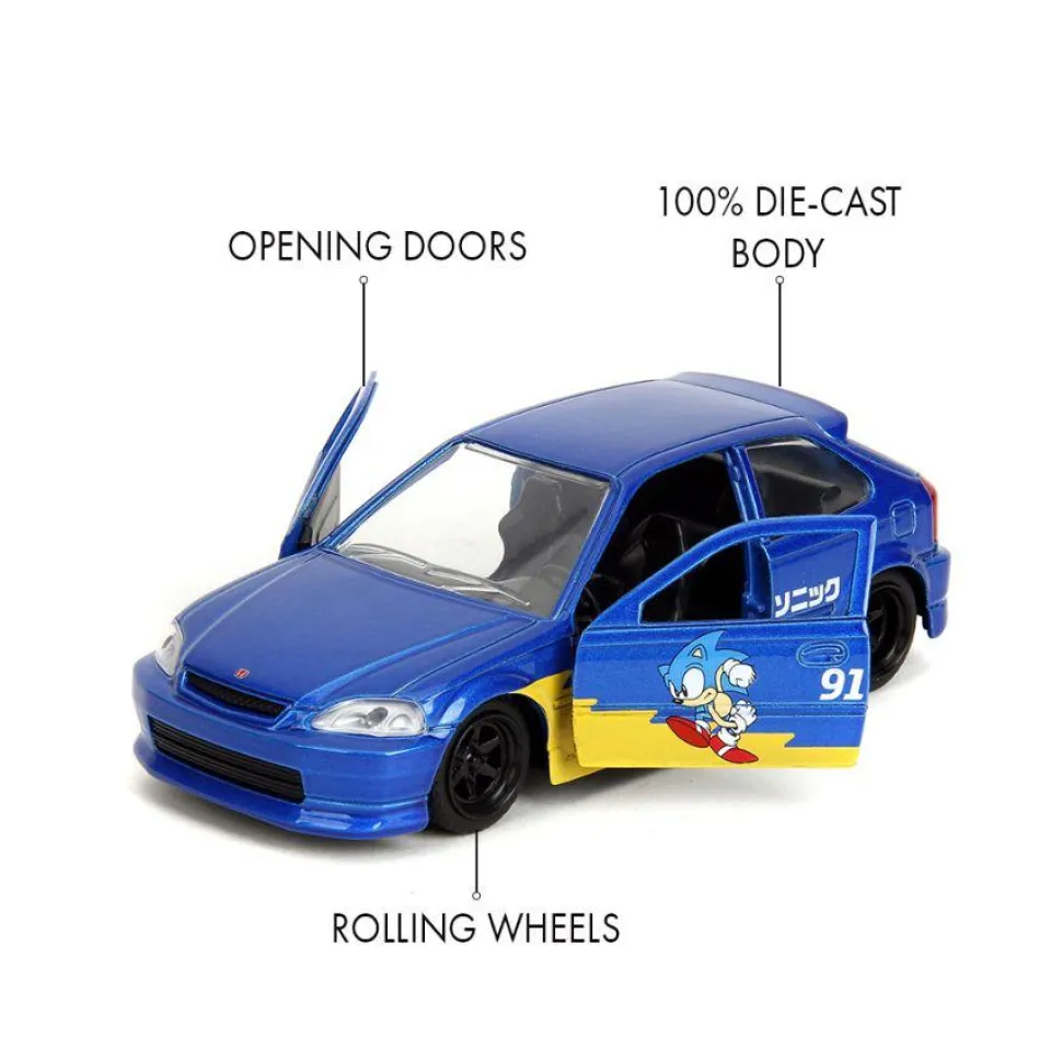 Sonic the Hedgehog - 1997 Honda Civic Type-R 1/32 Scale Die-Cast Vehicle Replica