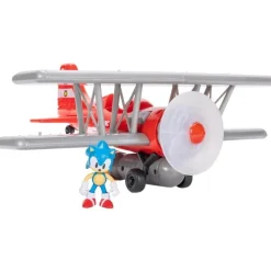 Sonic the Hedgehog - Classic Sonic with Tornado Biplane 2.5" Scale Action Figure Vehicle Playset