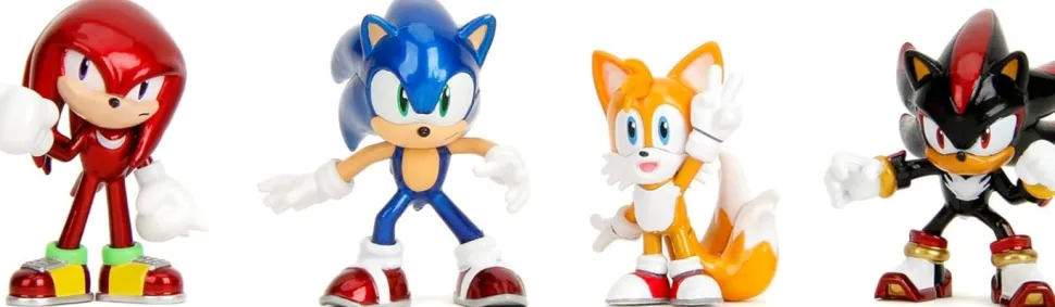 Sonic the Hedgehog - Knuckles, Tails, Sonic & Shadow Metalfigs 2.5" Die-Cast Figure 4-Pack
