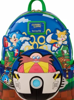 Sonic the Hedgehog - Light Up 10" Faux Leather Mini Backpack