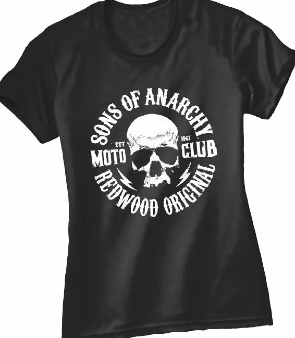 Sons of Anarchy - Skull Logo Black Female T-Shirt