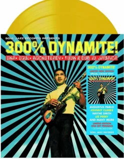 Soul Jazz Records - Soul Jazz Records Presents: 300% Dynamite! SKA, Soul, RockSteady, Funk & Dub in Jamaica 2xLP Vinyl Record (2024 Record Store Day Exclusive Yellow Coloured Vinyl)