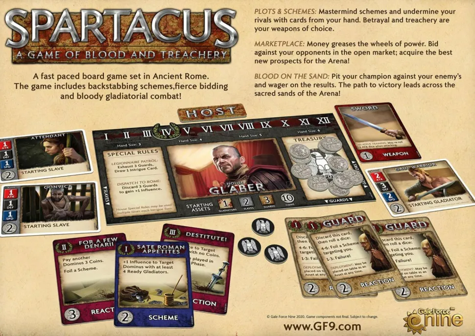 Spartacus - A Game of Blood & Treachery Board Game