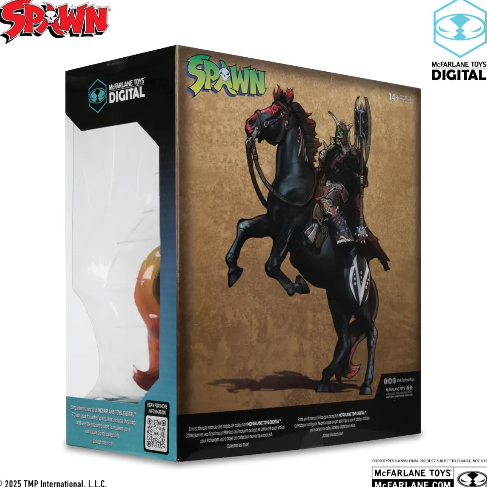 Spawn: The Dark Ages - Spawn the Bloodaxe with Horse McFarlane Toys Digital Gold Label 7" Scale Action Figure 2-Pack