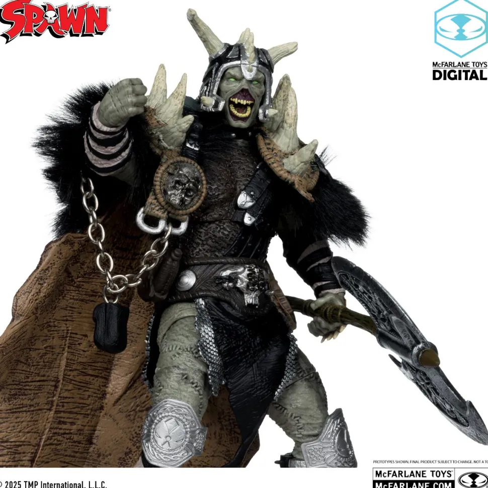 Spawn: The Dark Ages - Spawn the Bloodaxe with Horse McFarlane Toys Digital Gold Label 7" Scale Action Figure 2-Pack
