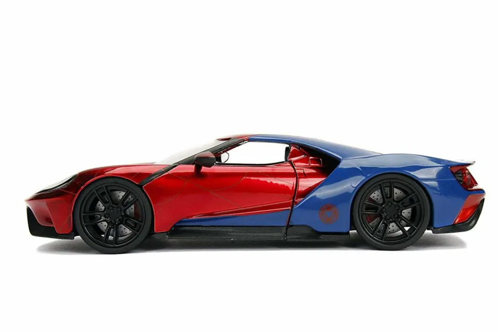 Spider-Man - 2017 Ford GT with Spider-Man 1/24th Scale Hollywood Rides Die-Cast Vehicle