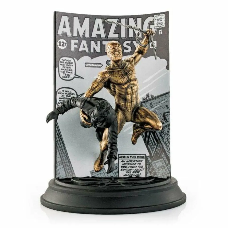 Spider-Man - Amazing Fantasy #15 Limited Edition 8.5" Gilt Pewter Statue