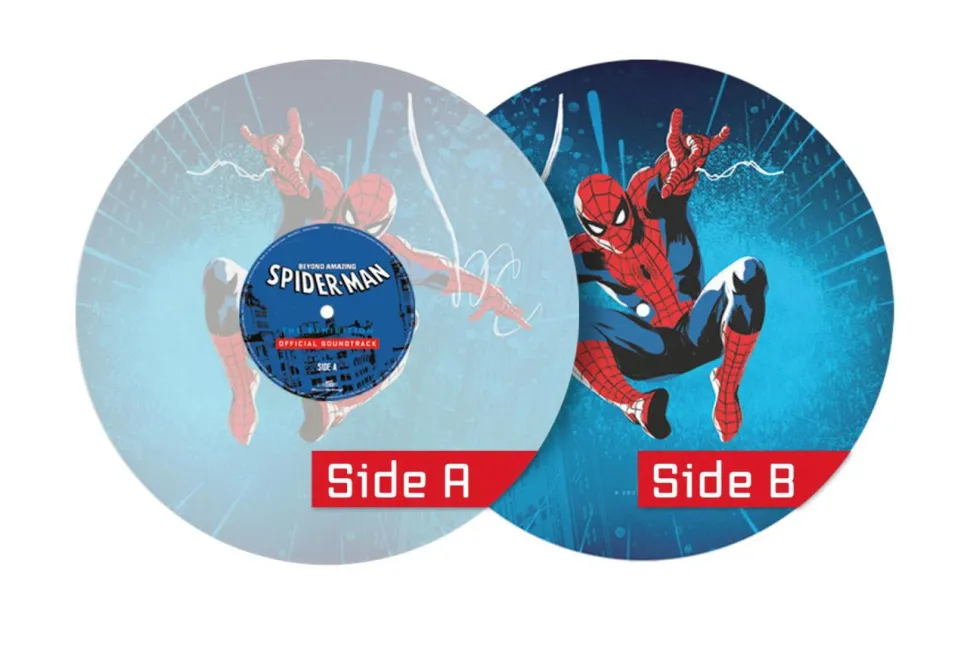Spider-Man - Beyond Amazing: The Exhibition Official Soundtrack LP Vinyl Record (Transparent Picture Disc)
