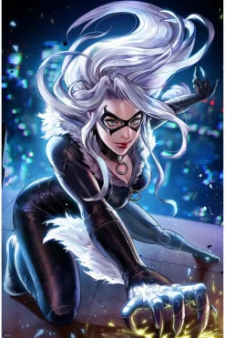 Spider-Man - Black Cat (Amazing Spider-Man #21 Variant Cover) Fine Art Print by Sujin Jo