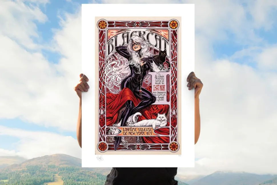 Spider-Man - Black Cat: L’Infame Voleuse Fine Art Print by Mark Brooks