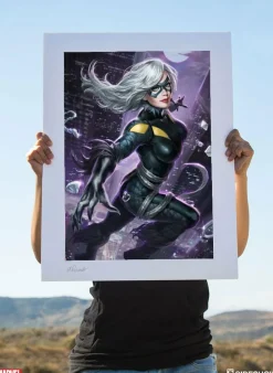 Spider-Man - Black Cat Premium Art Print by Alex Pascenko