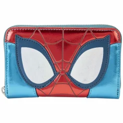 Spider-Man - Metallic Cosplay 4” Faux Leather Zip-Around Wallet