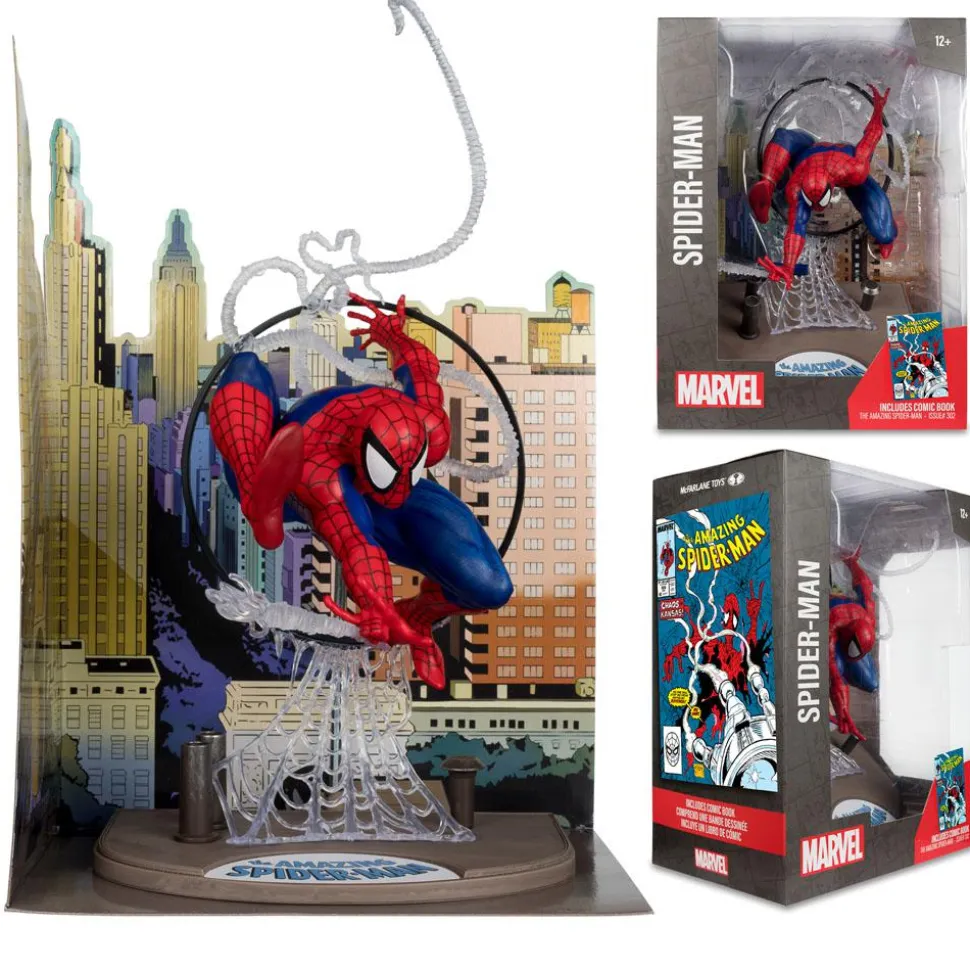 Spider-Man - Spider-Man (The Amazing Spider-Man #301) by Todd McFarlane 1/6th Scale PVC Posed Figure with Comic Book