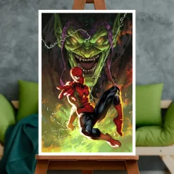 Spider-Man - Spider-Man vs. Green Goblin Fine Art Print by Kael Ngu