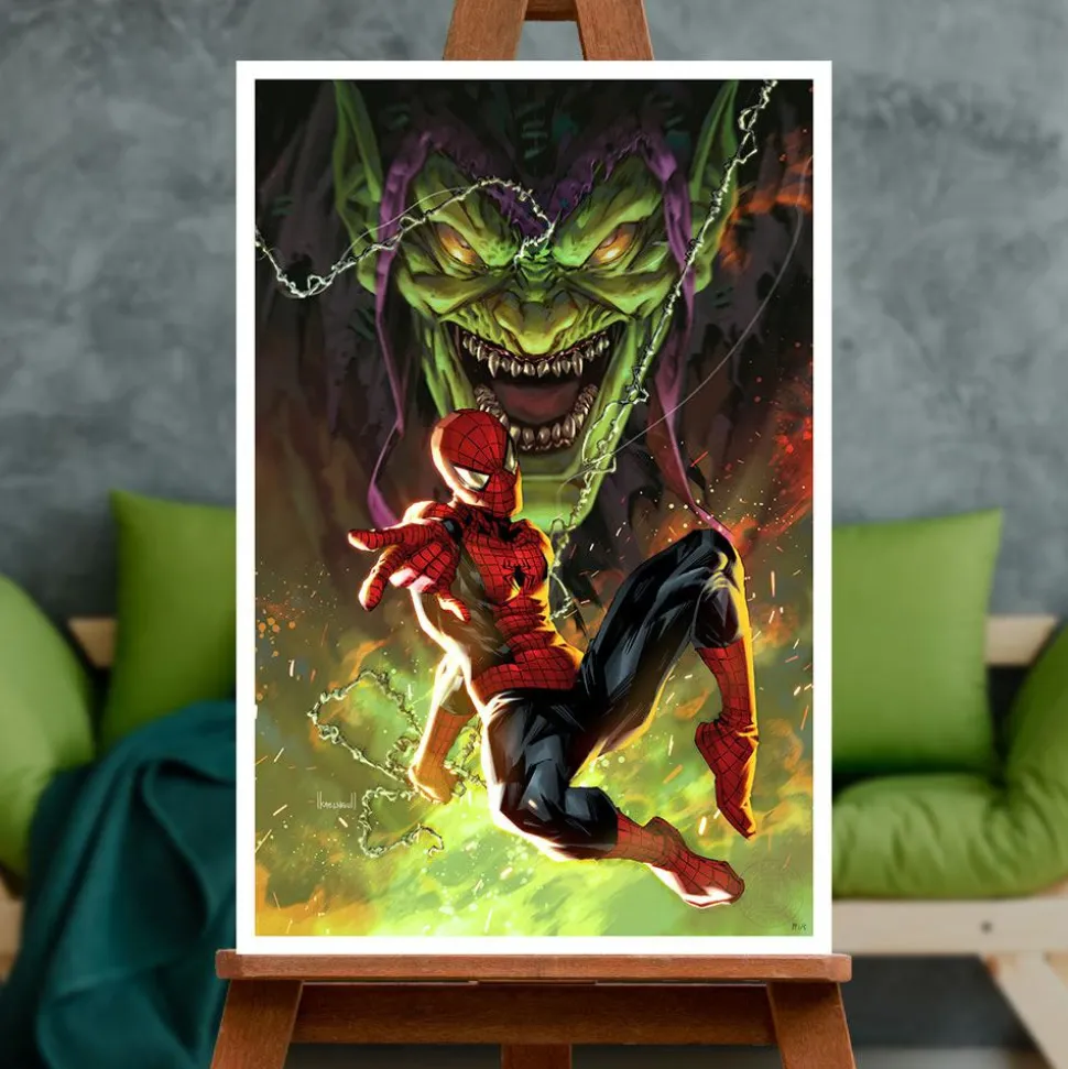 Spider-Man - Spider-Man vs. Green Goblin Fine Art Print by Kael Ngu