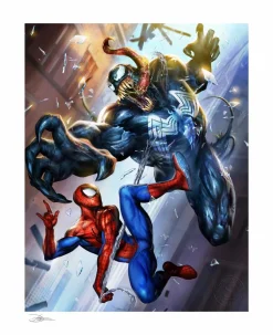 Spider-Man - Spider-Man vs Venom Fine Art Print by Dave Wilkins