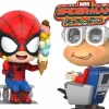 Spider-Man: Far From Home - Spider-Man & Movbi Cosbaby 3.75” Hot Toys Bobble-Head Figure 2-Pack