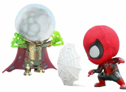 Spider-Man: Far From Home - Spider-Man & Mysterio Cosbaby 3.75” Hot Toys Bobble-Head Figure 2-Pack