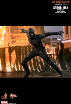 Spider-Man: Far From Home - Spider-Man Stealth Suit & Mysterio's Iron Man Illusion Hot Toys 1/6th Scale Action Figure Bundle (Set of 2)