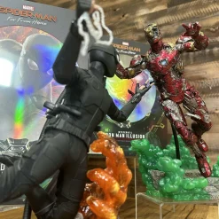 Spider-Man: Far From Home - Spider-Man Stealth Suit & Mysterio's Iron Man Illusion Hot Toys 1/6th Scale Action Figure Bundle (Set of 2)