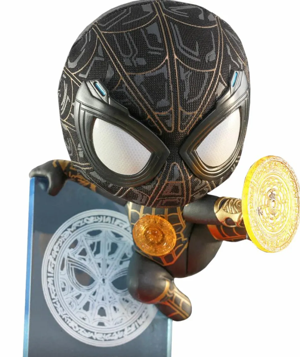 Spider-Man: No Way Home - Spider-Man Black & Gold Suit with Magic Shooter Cosbaby (S) Hot Toys Figure