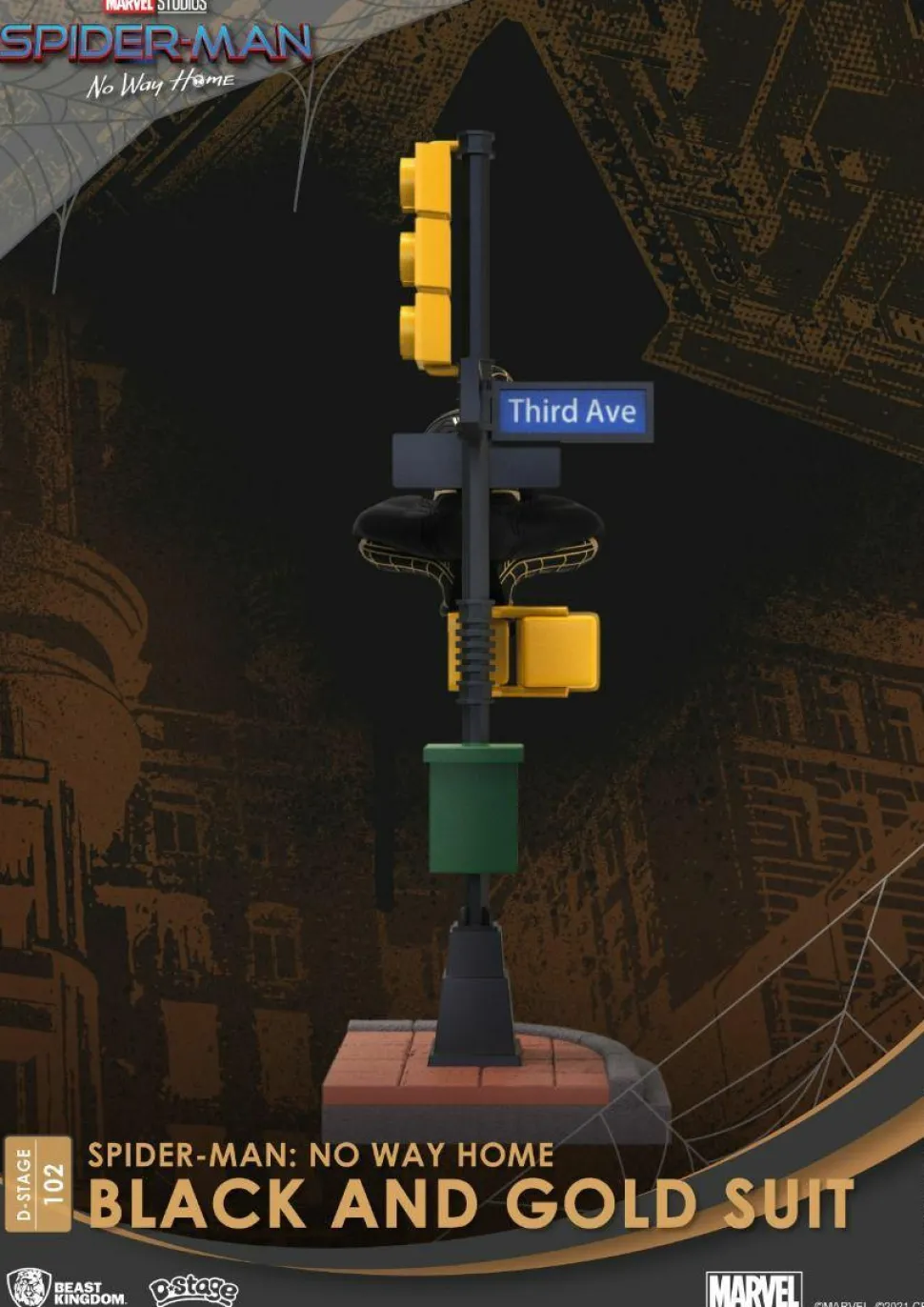 Spiderman: No Way Home - Spiderman Black and Gold Suit D-stage 6” Statue