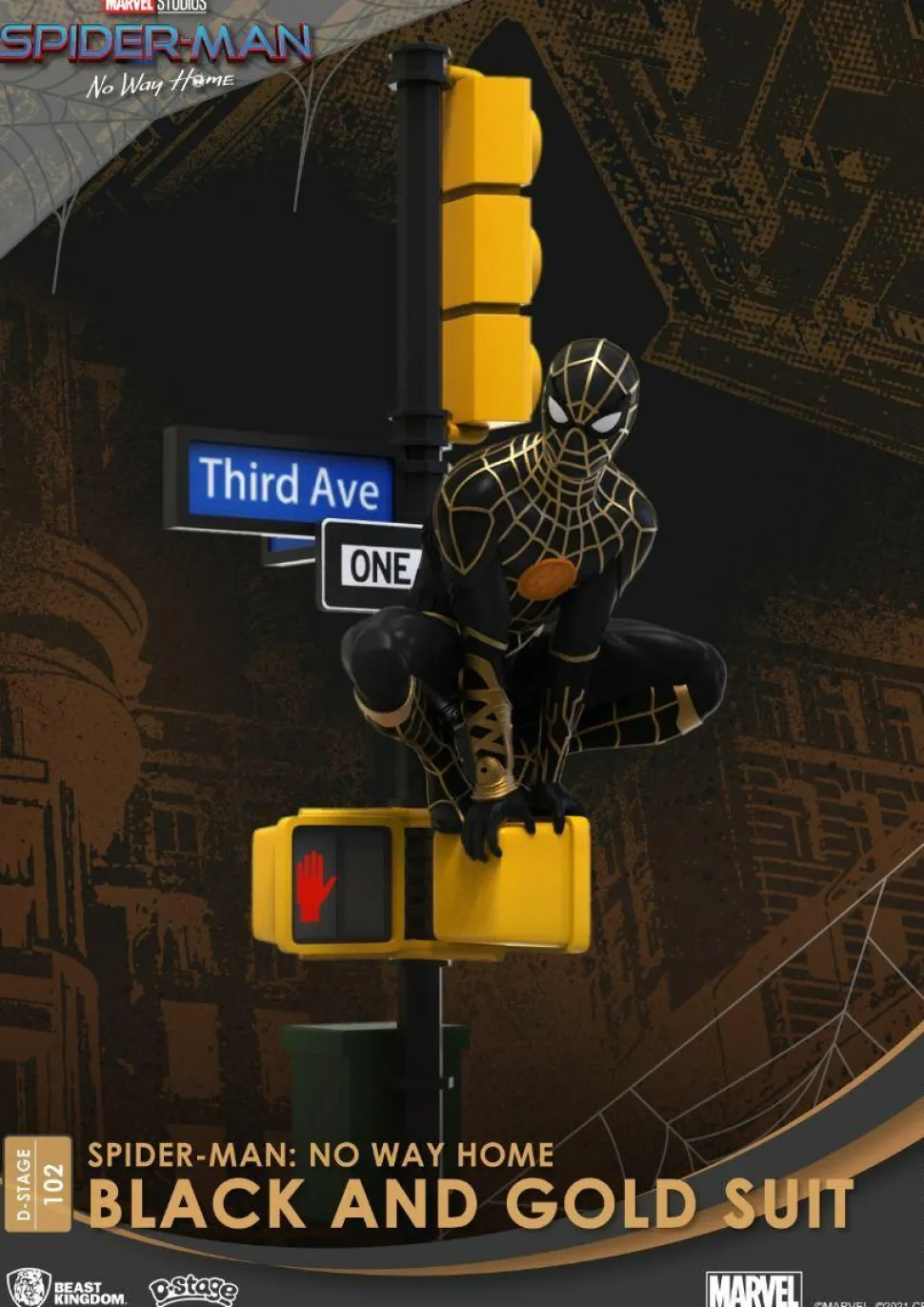 Spiderman: No Way Home - Spiderman Black and Gold Suit D-stage 6” Statue