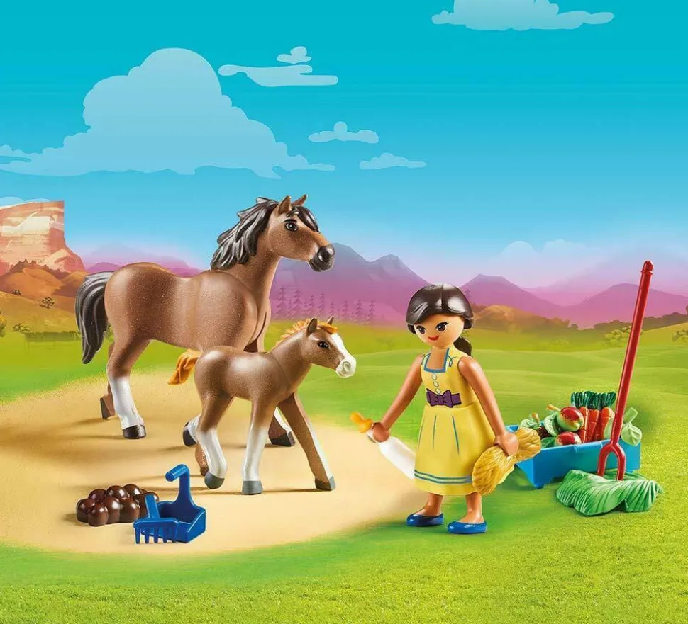 Spirit Riding Free - Playmobil Pru with Horse and Foal Playset (70122)