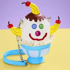 Spongebob Squarepants - Goofy Goober Ice Cream Sundae Figural 10" Faux Leather Crossbody Bag