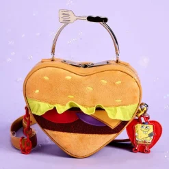 Spongebob Squarepants - Krabby Patty Plush 7" Faux Leather Crossbody Bag
