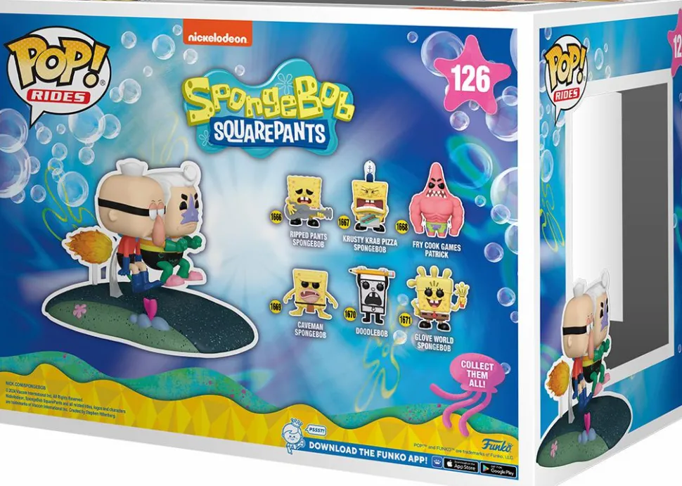 SpongeBob SquarePants - Mermaid Man & Barnacle Boy with Invisible Car Pop! Rides Vinyl Figure