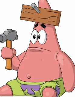 SpongeBob SquarePants - Nail in Head Patrick 4" Vinyl Figure
