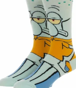 Spongebob Squarepants - Squidward 360 Character Men’s Socks (One Size)