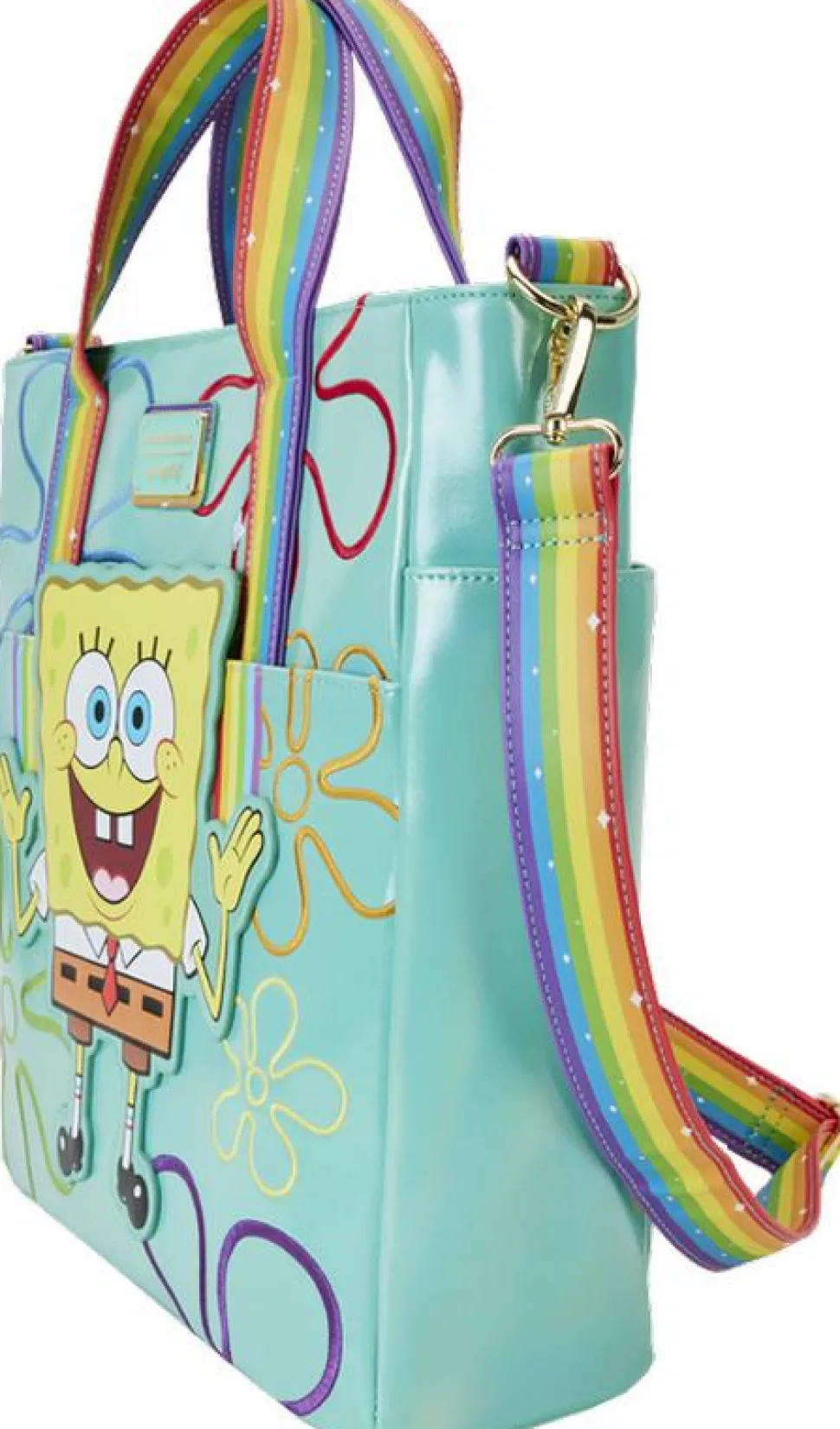Spongebob Squarepants - 25th Anniversary Imagination 14" Faux Leather Convertible Tote Bag