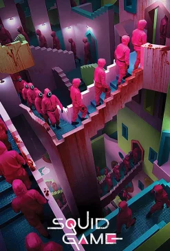 Squid Game - Crazy Stairs Poster (1159)