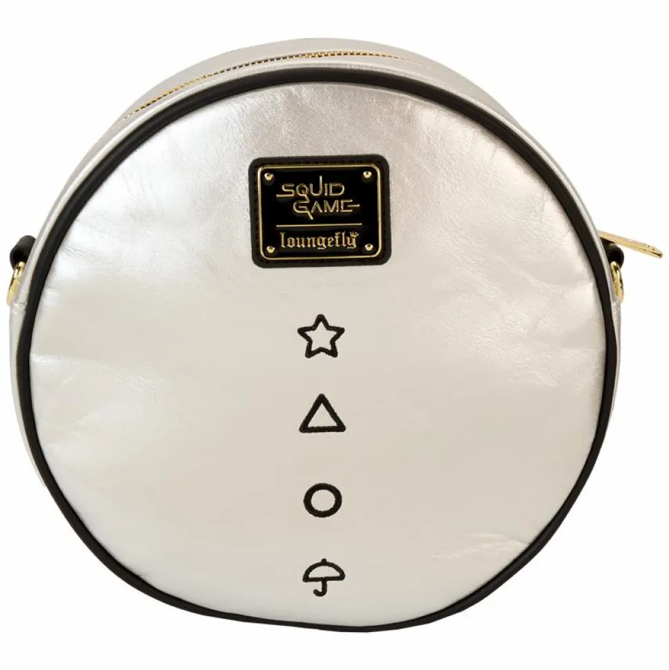 Squid Game - Dalgona Candy Tin 9" Faux Leather Crossbody Bag with Coin Purse