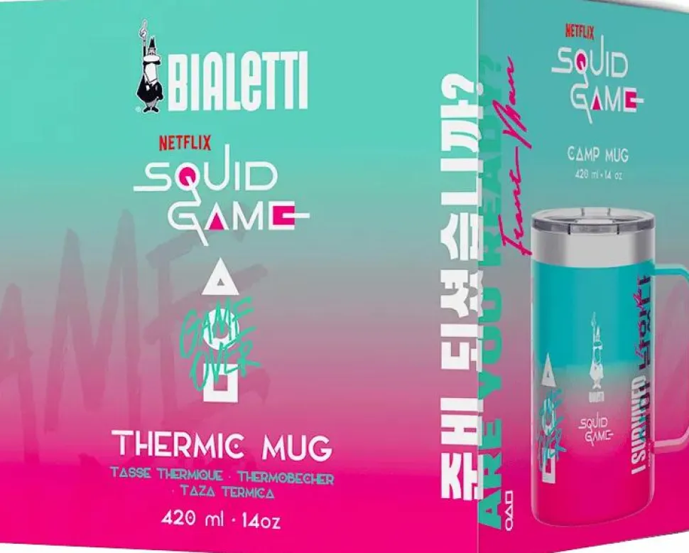 Squid Game - Stainless Steel Insulated Thermic Camp Mug with Lid (420ml)
