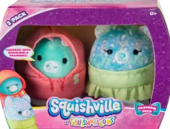 Squishville - Fashion Pack with Miles the Dragon & Lindsay the Leopard Mini Squishmallows 2” Plush 2-Pack