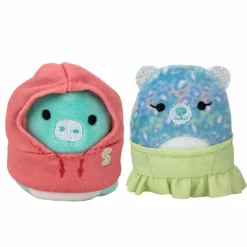 Squishville - Fashion Pack with Miles the Dragon & Lindsay the Leopard Mini Squishmallows 2” Plush 2-Pack