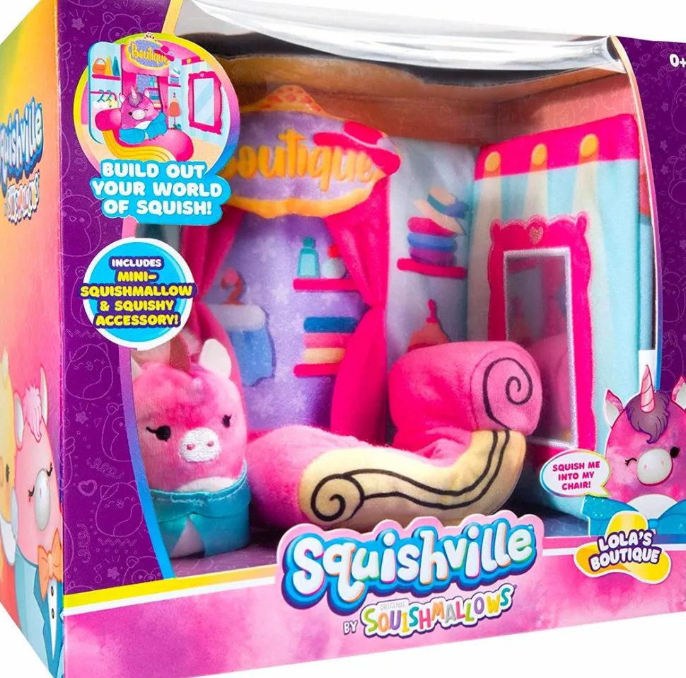 Squishville - Lola’s Boutique Mini Squishmallows 2” Plush Playset