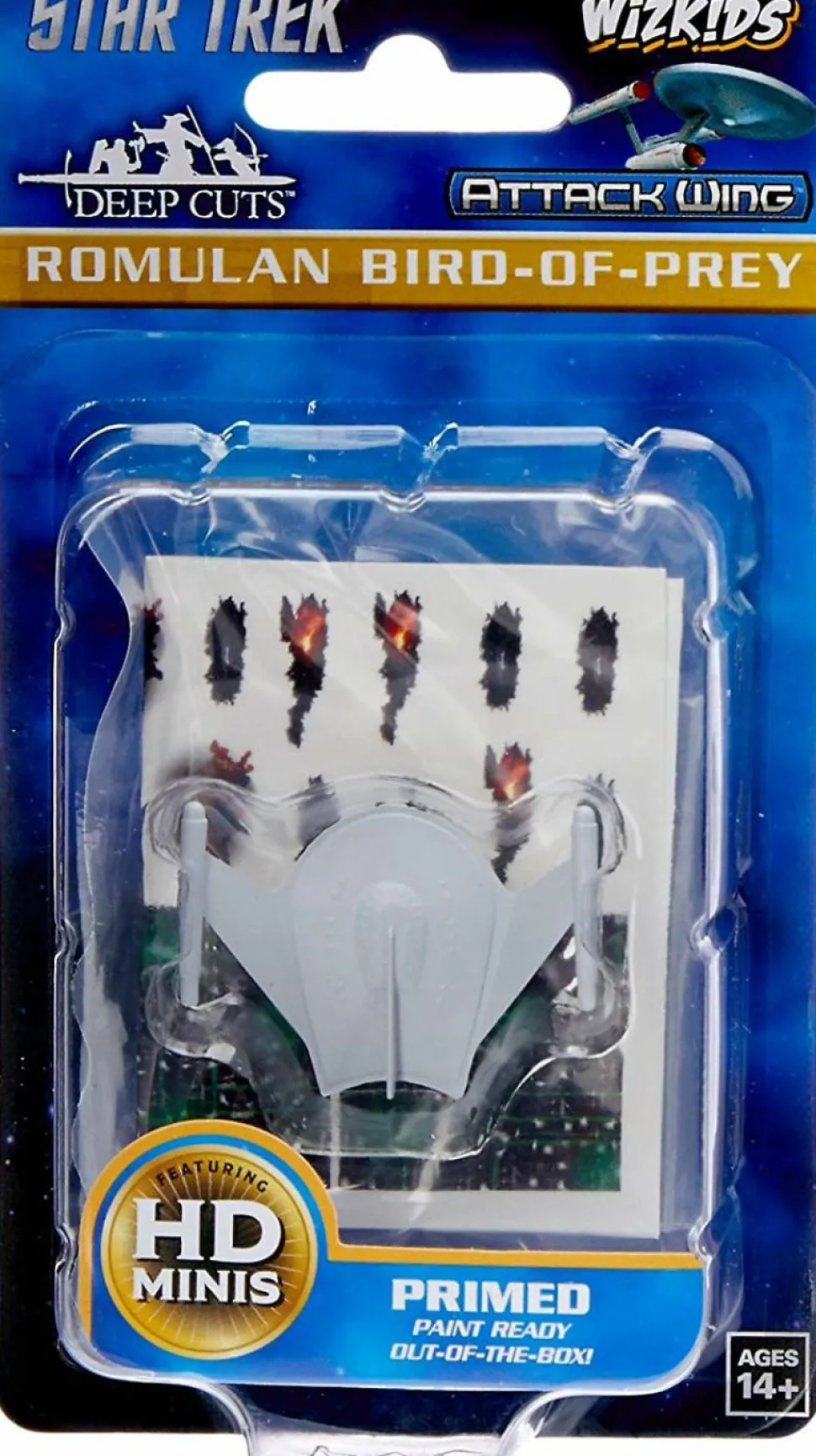Star Trek - Attack Wing Unpainted Romulan Bird-of-Prey Miniature Ship