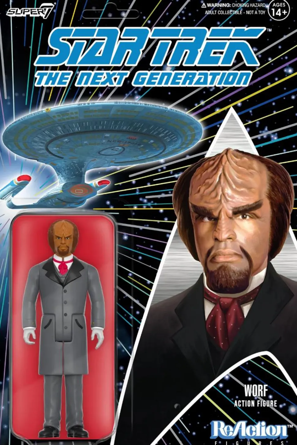Star Trek: The Next Generation - Worf (Elementary, Dear Data) ReAction 3.75" Action Figure