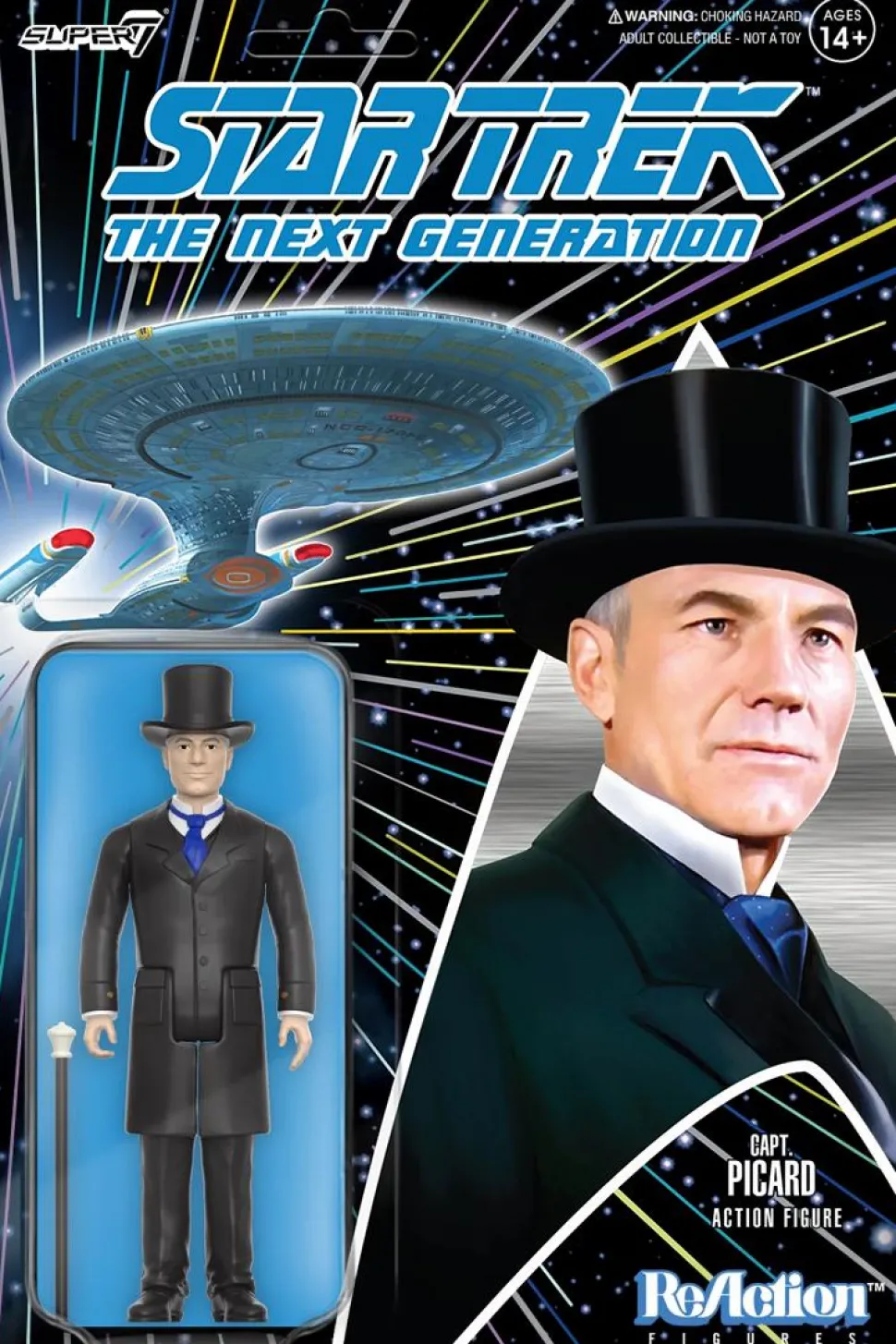 Star Trek: The Next Generation - Jean-Luc Picard (Elementary, Dear Data) ReAction 3.75" Action Figure