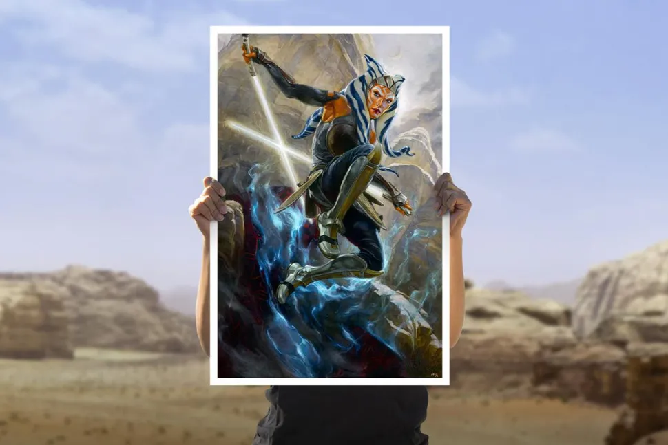 Star Wars - Ahsoka Tano: Hanging in the Balance Fine Art Print by Heather Edwards