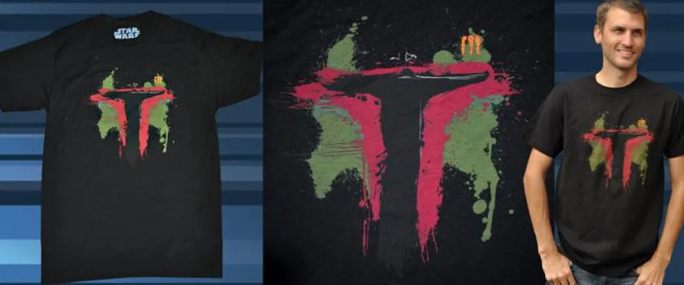 Star Wars - Boba Fett Paint Splatter Male T-Shirt