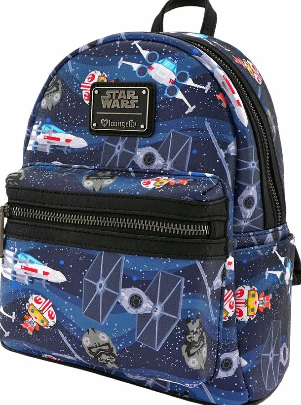 Star Wars - Chibi Ships 10” Faux Leather Mini Backpack