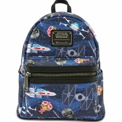 Star Wars - Chibi Ships 10” Faux Leather Mini Backpack